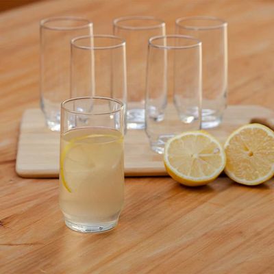 Jogo de Copos Nadir Lights em Vidro Liso com 6 Peças 300ml