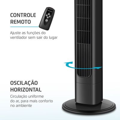 Ventilador de Torre Air Tower VTR01B Mondial Preto 45W 220V