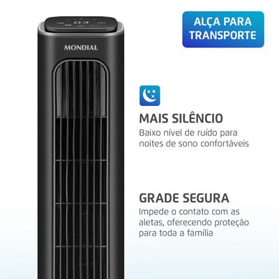 Ventilador de Torre Air Tower VTR01B Mondial Preto 45W 220V