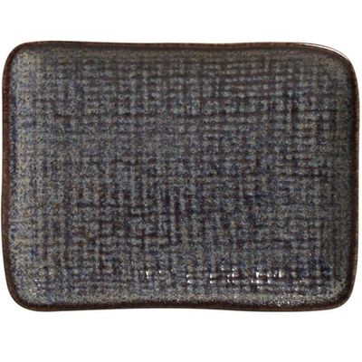 Travessa Retangular Pequena 18x14cm Juta Titanium Sushi Sashimi Porto Brasil