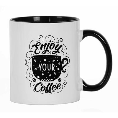 Canecas de Cerâmica 325 ml 'Aproveite Seu Café', Ótimas para a Noiva, Presente Divertido para Amante de Café - Inkdotpot 325 Ml / Laranja