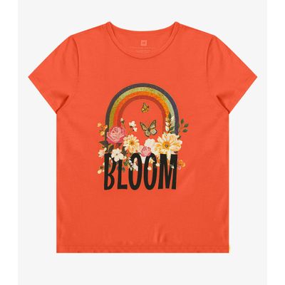 Blusa Baby Look Feminina Estampada Select Laranja G / Laranja