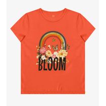 Blusa Baby Look Feminina Estampada Select Laranja