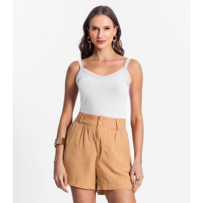 Blusa de Alça Feminina Select Branco XGG / Branco