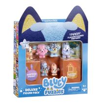 Kit 8 Bonecos Colecionáveis Bluey Fuzzies Deluxe