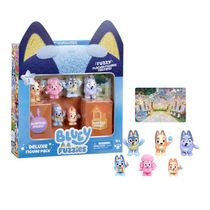Kit 8 Bonecos Colecionáveis Bluey Fuzzies Deluxe