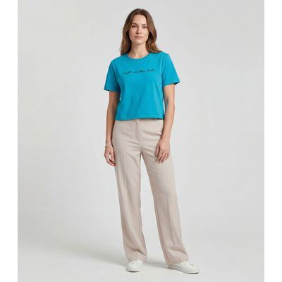 Blusa Feminina em Molecotton Viscose Infinita Cor Azul GG / Azul