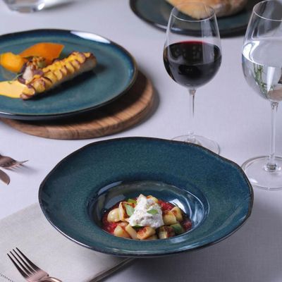 Prato de Massa Orgânico Oceano 25cm Porto Brasil Nhoque Molho Mesa Posta Restaurante