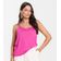 Blusa de Alça em Visco Tricot Infinita Cor Rosa P / Rosa