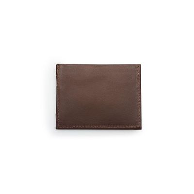 Porta Cartão Masculino de Couro Cosme Café U / Marrom