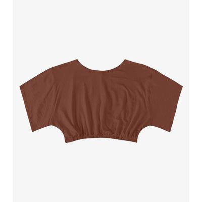 Blusa Feminina Em Viscose Infinita Cor Marrom P / Marrom