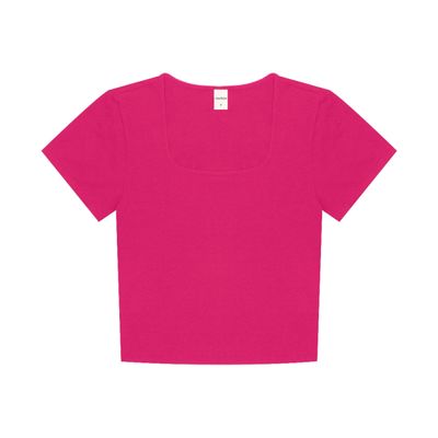 Blusa Cropped Feminina Rovitex Rosa GG / Rosa