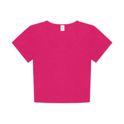 Blusa Cropped Feminina Rovitex Rosa GG / Rosa