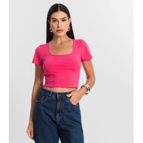 Blusa Cropped Feminina Rovitex Rosa