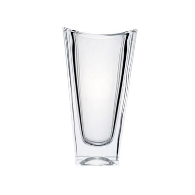 Vaso em cristal ecológico Bohemia Okinawa 12,5x7x25,5cm incolor