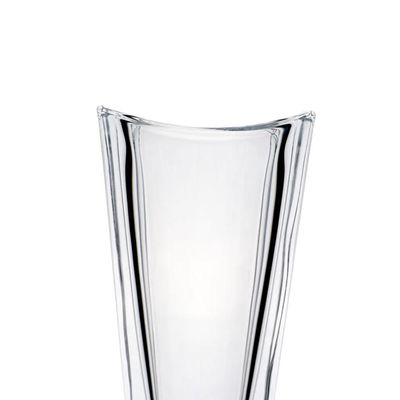 Vaso em cristal ecológico Bohemia Okinawa 12,5x7x25,5cm incolor