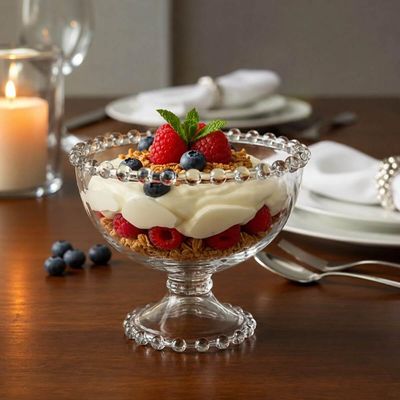 Conjunto 6 Taças de Sobremesa Linha Pearl 220ml Cristal Ecológico Wolff Doces Frutas Mousses