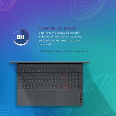 Notebook Positivo Vision C15 Intel® Celeron® Dual Core™ Linux 8GB 128GB eMMC 15” HD Lumina Bar Cinza
