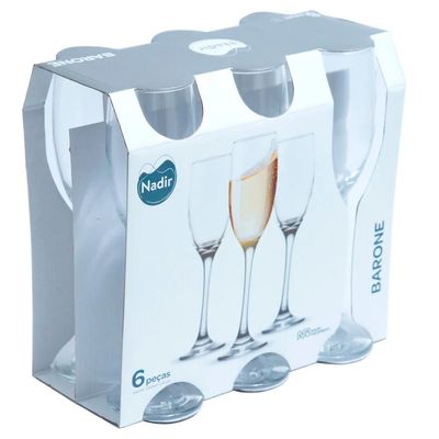 Taça Nadir Barone Champanhe 6 Unidades  190ml