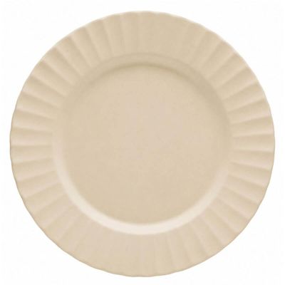 Prato para Sobremesa 20cm Gerbera Bege Melamina Mesa Posta Cozinha Servir