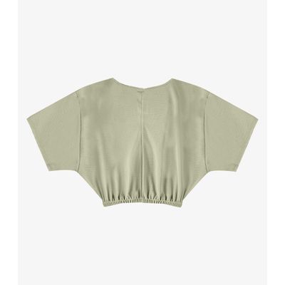 Blusa Feminina Elástico Na Cintura Infinita Cor Verde G / Verde