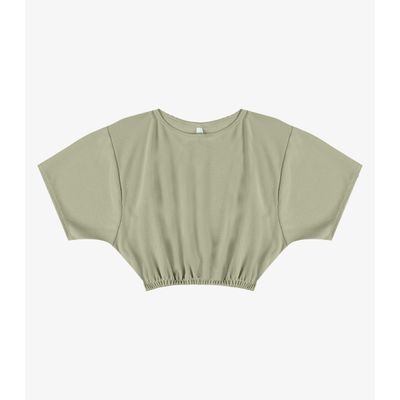 Blusa Feminina Elástico Na Cintura Infinita Cor Verde G / Verde
