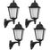 Conjunto 4 Luminárias Arandelas Pretas Lente Fosca de Parede Termoplástico Lâmpada E27 Dital