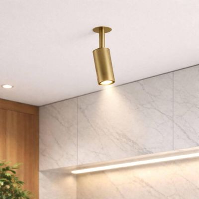 Kit 2 Spots de Embutir Alumínio Iluminação Direcionável Mr11 Bivolt Neo Dital Dourado
