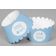 Forros de Cupcake Sem Fundo Ajustáveis com Elefantinho para Chá de Bebê Menino e Menina, Pacote com 30 - Inkdotpot 20,32 Cm × 3,81 Cm / Branco