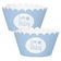 Forros de Cupcake Sem Fundo Ajustáveis com Elefantinho para Chá de Bebê Menino e Menina, Pacote com 30 - Inkdotpot 20,32 Cm × 3,81 Cm / Branco