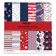 Bloco de Papel Texturizado Tema América, 25 Folhas, Papel Cartão Colorido Face Única para Scrapbook e Cartões DIY - Inkdotpot 30,48 Cm × 30,48 Cm / Multicolorido