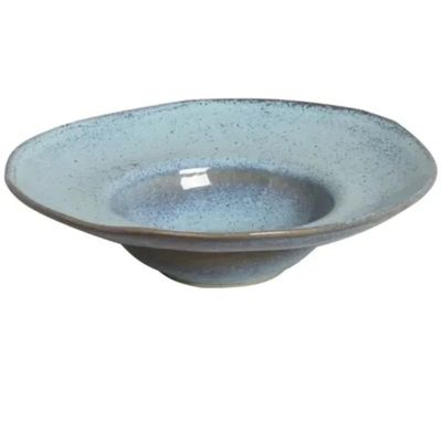 Prato para Massa Orgânico Breeze 25cm Porto Brasil Cerâmica Chapéu Risoto Macarrão Fundo
