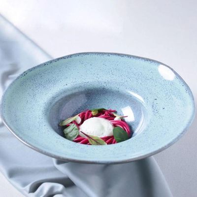 Prato para Massa Orgânico Breeze 25cm Porto Brasil Cerâmica Chapéu Risoto Macarrão Fundo
