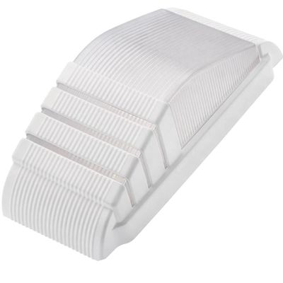 Arandela Externa de Parede Lente Transparente E27 Branco Injetada em Termoplástico Face Dital