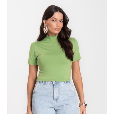 Blusa Cropped Feminina Select Verde M / Verde
