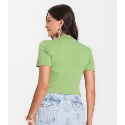 Blusa Cropped Feminina Select Verde G / Verde