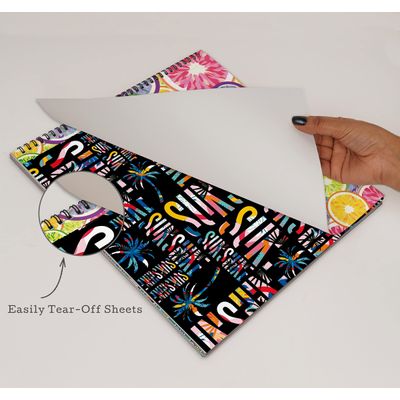 Bloco de 25 Folhas de Papel Scrapbook Textura Verão, Lado Único, Cartão Colorido para Scrapbooking, Fundo Decorativo e Cartões - Inkdotpot 30,48 Cm × 30,48 Cm / Multicolorido