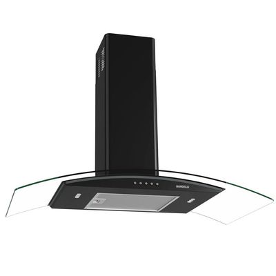Coifa de Parede Nardelli Clean Vidro Curvo 90cm Black 127v