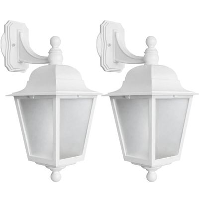 Kit 2 Luminárias Arandelas Termoplástico Bivolt Lente Fosca E27 Dital Iluminação Interna Externa