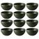 Kit 12 Ramequins 50ml Cerâmica Porto Brasil Greenery Orgânico Molheiras Restaurante Bistrô Bar