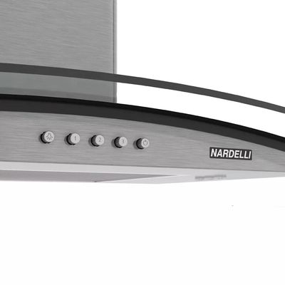 Coifa de Parede Nardelli Vidro Curvo Clean 60cm Kromanox 220V
