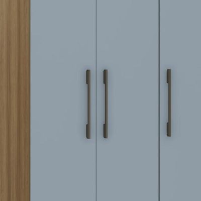 Guarda Roupa Modulado 102cm Com 3 Portas Delphi Avelã/grey L01 - Mpozenato