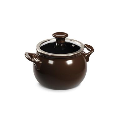Jogo De Panelas De Cerâmica New Premier Joy 5 Peças Chocolate Ceraflame