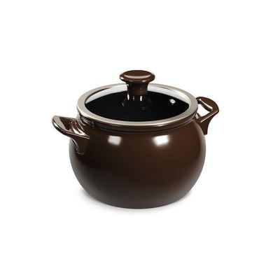 Jogo De Panelas De Cerâmica New Premier Joy 5 Peças Chocolate Ceraflame
