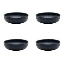 Conjunto De Tigela 04 Peças Flat ônix 600 Ml Oxford