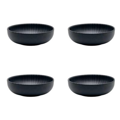 Conjunto De Tigela 04 Peças Flat ônix 600 Ml Oxford