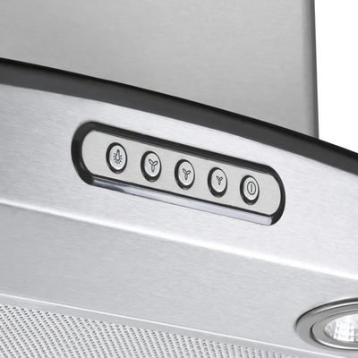 Coifa de Parede Nardelli Vidro Curvo Duto Slim 60cm Inox 127V
