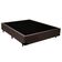 Cama Box Casal Sintético Mega Cama Marrom 138x188x42cm