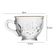 Cj 6 Xícaras de Chá com Píres New Butterfly Fio Ouro 80ml Cristal Ecologico Café Elegante