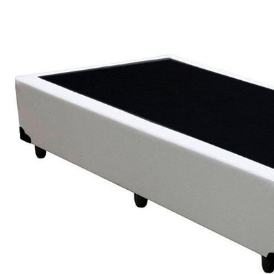 Cama Box Solteiro Sintético Mega Cama Branco 88x188x42cm